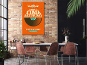 Orange Vinyl Record Canvas