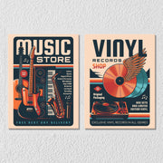 Music Store Vnyl Set Of 2