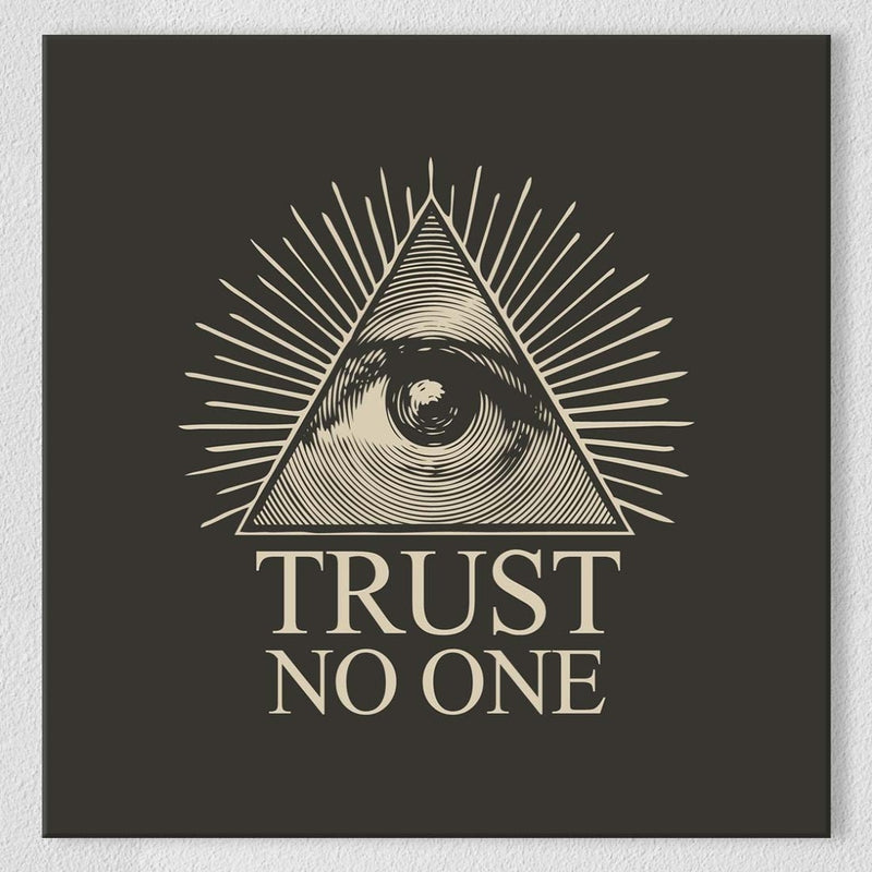 Trust No One Illuminati Canvas
