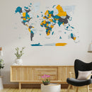 3D Wooden World Map Canary