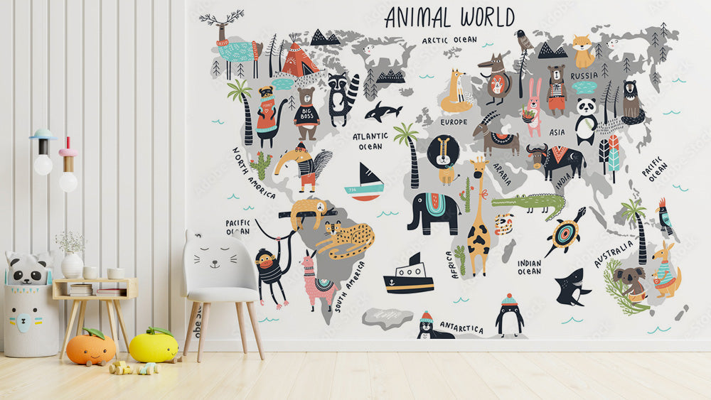 Wanderlust Kid Map Wallpaper – Myindianthings