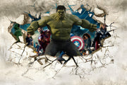 Hulk Breaking Wall Customised Wallpaper for wall