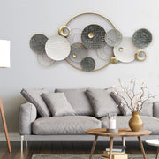 Metallic Grey and Gold art piece