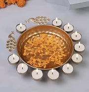Peacock Diya Stand