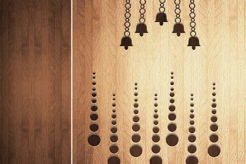 Wooden Design Pooja Room Wallpaper