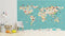 Worldly Wonders Map Wallpaper