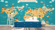 Zoographic Wonders Map Wallpaper
