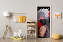 Red And Black Anime Self Adhesive Sticker For Door