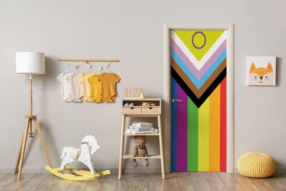LGBTQ Flag Symbol Self Adhesive Sticker For Door