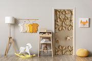 Golden Leafs With Birds Self Adhesive Sticker For Door