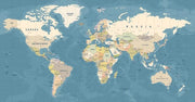 Blue Map Wallpaper