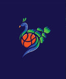 Basketball And Peacock Sticker