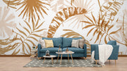 Brown Banana Leaves Wallpaper