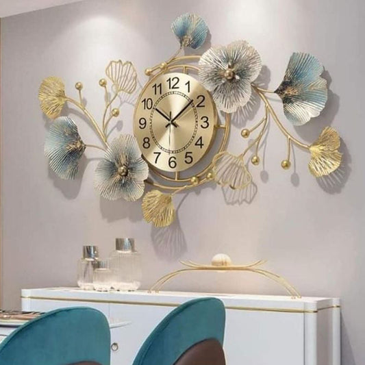Floral Horizontal Wall Clock