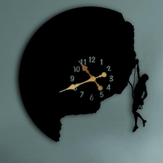 Black Hanging Man Wall Clock
