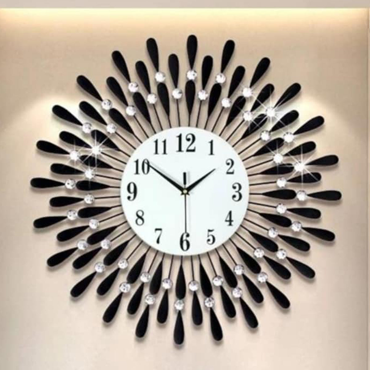Black Starburst Wallclock