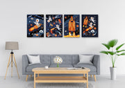Space Wall Art, Set Of 4