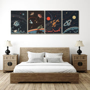 Space Wall Art, Set Of 4