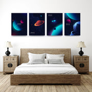 Space Wall Art, Set Of 4