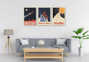 Space Wall Art, Set Of 3