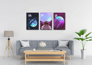 Space Wall Art, Set Of 3