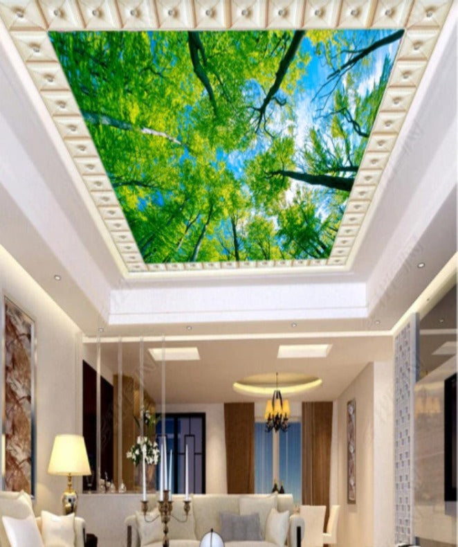 Long Trees Ceiling Wallpaper