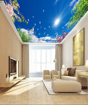 Blue Sky And Flower Wallpaper