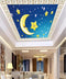 Moon and Stars Ceiling Wallpaper for wall