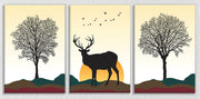 Deer Inspired Wall Art 1, Set Of 3