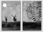 Deer Inspired Wall Art 5, Set Of 3