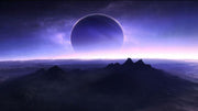 Purple Lunar Eclipse  wall covering