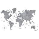 2D Wooden World Map Pearly Sliver