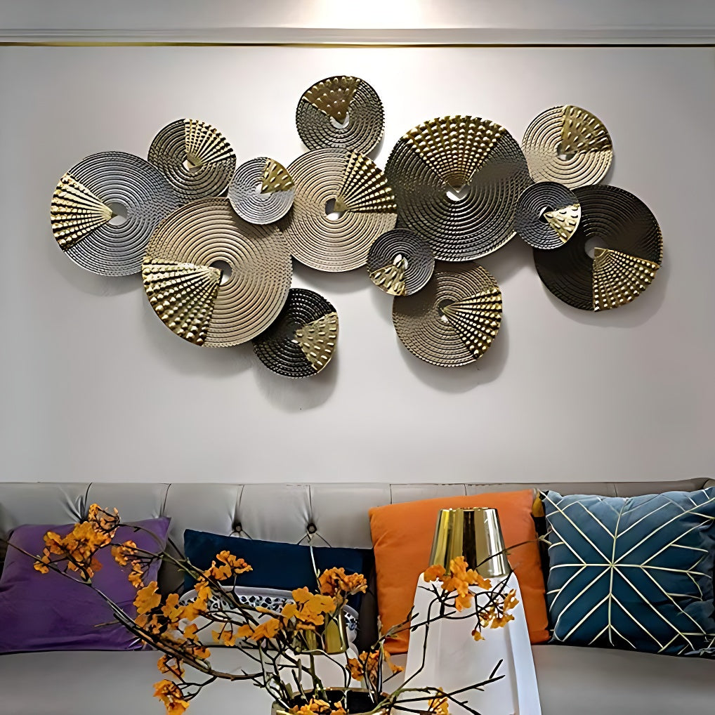 White And Brown
  Disc Wallart