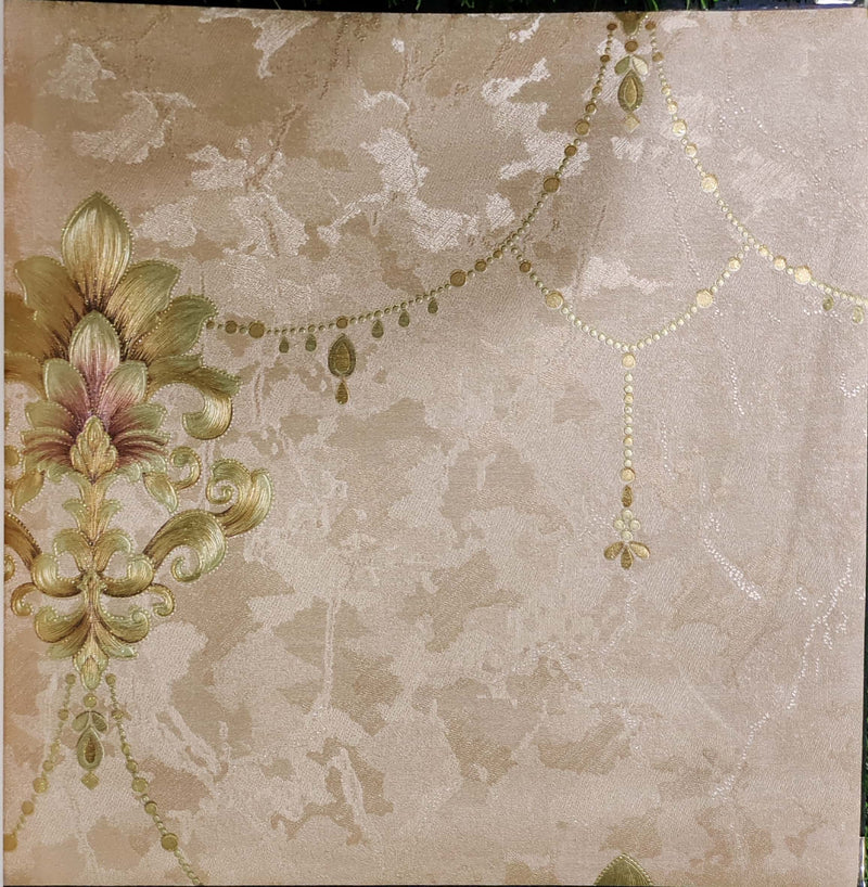 Luxurious Decorative Flower Pattern Wallpaper