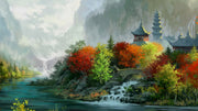 Asian Oriental Trees Sticker
