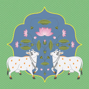 Green Pichwai Wallpaper