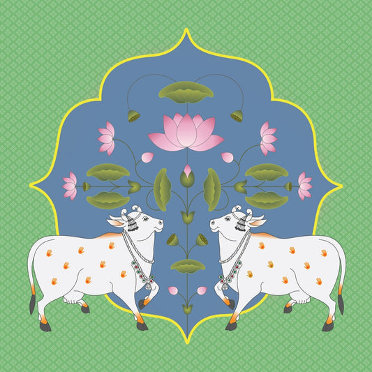 Green Pichwai Wallpaper