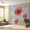 Grey Abstract Blossom Flower Wallpaper