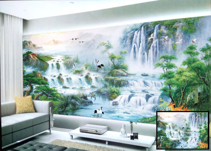 Peacefull Waterfall wall covering