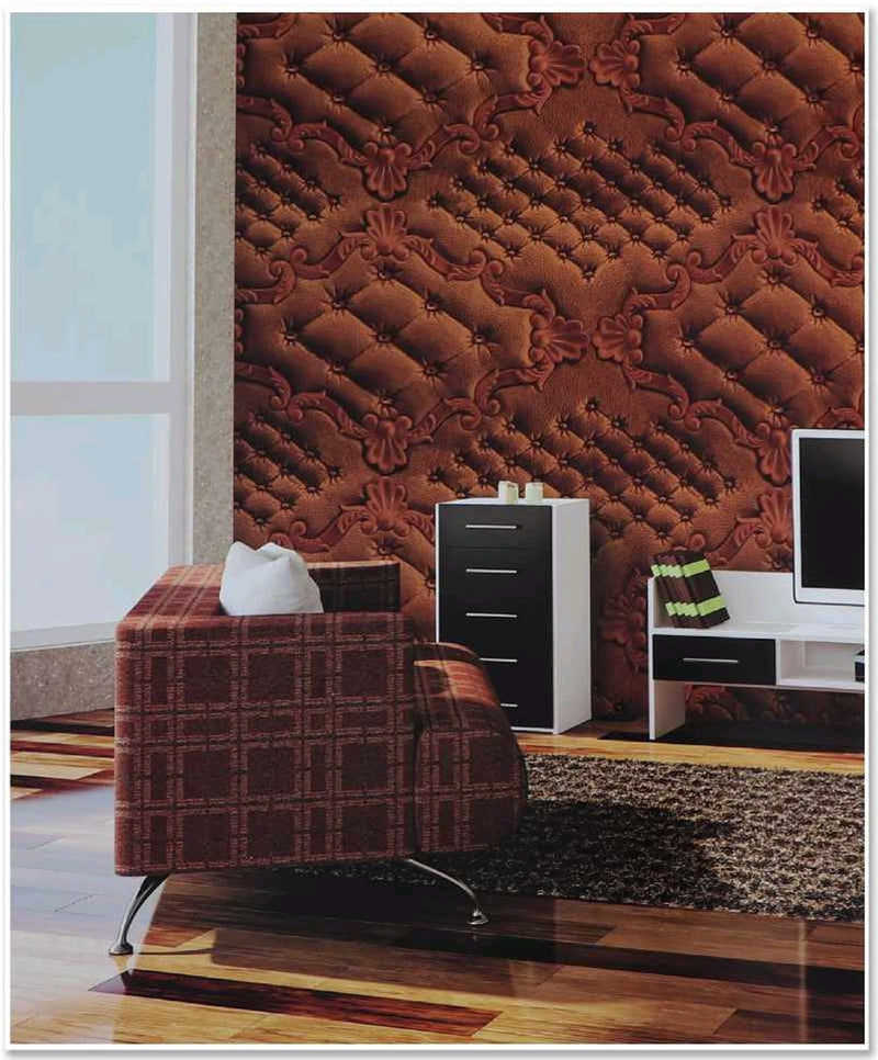 5D Modern Leather Look Wallpaper Roll