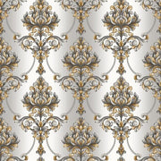 Shine Damask Straight Florral Pattern