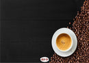 Coffee And Coffee Beans wall covering