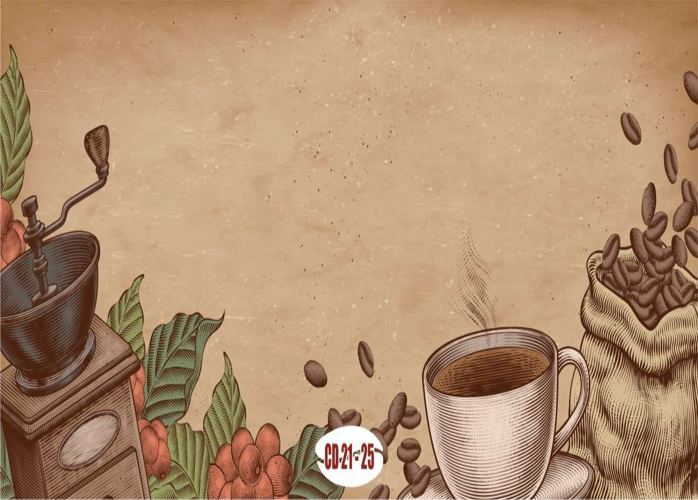 Coffee And Beans Art wall covering