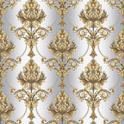 Shine Damask Straight Florral Pattern
