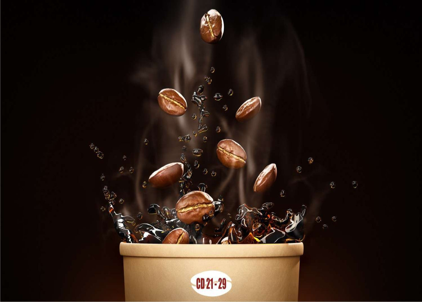 Hot Coffee Beans wall covering