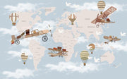 Transport Worldmap wall covering