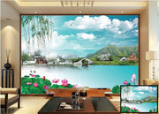 Pond Landscape wall covering