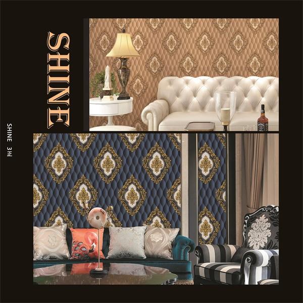 Shine Foam Damask Wallpaper Roll