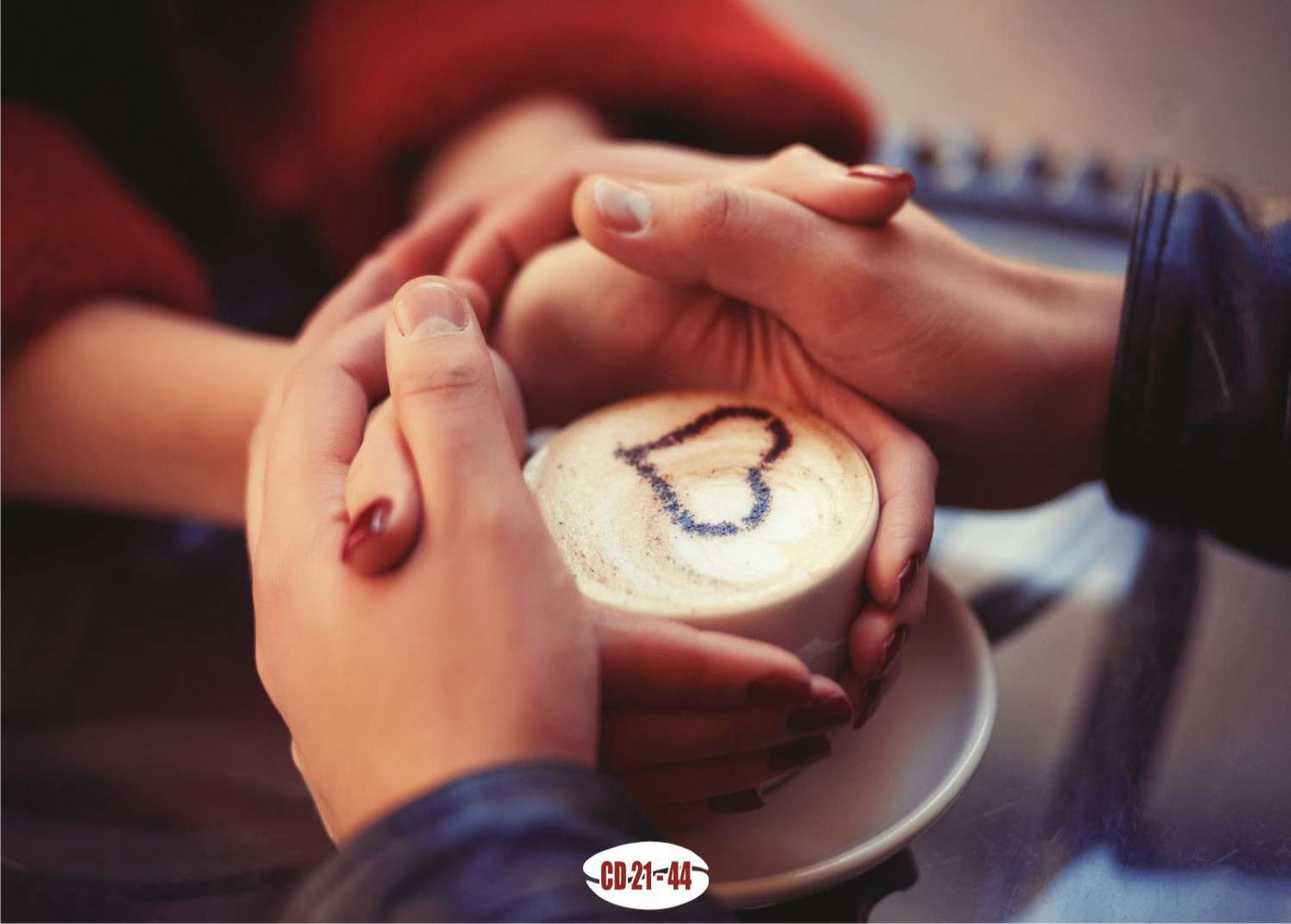 Couples At Coffee wall covering