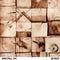Wooden Square Blocks Wallpaper Roll